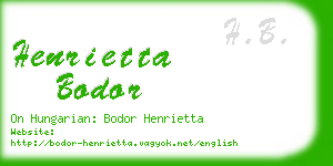 henrietta bodor business card